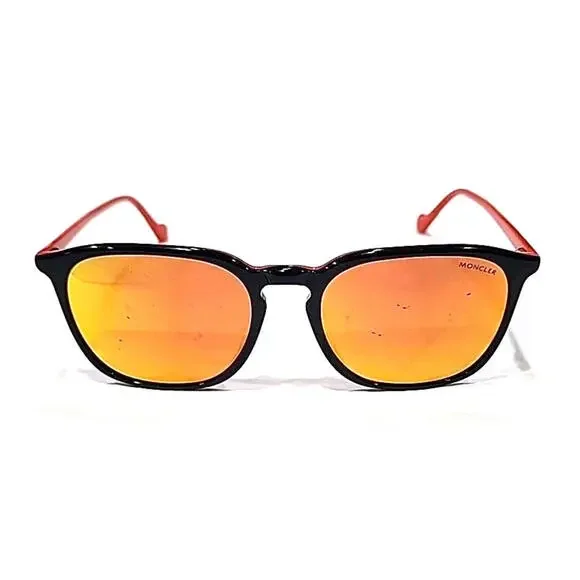 Moncler ML 0150 92L Blue Orange Yellow Square Sunglasses 56-19 150 Italy